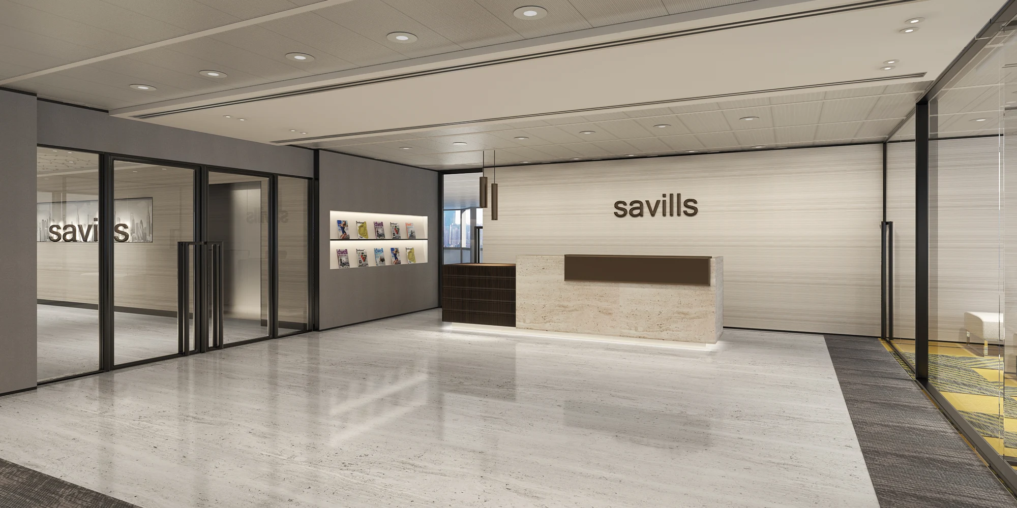 Savills reception design concept